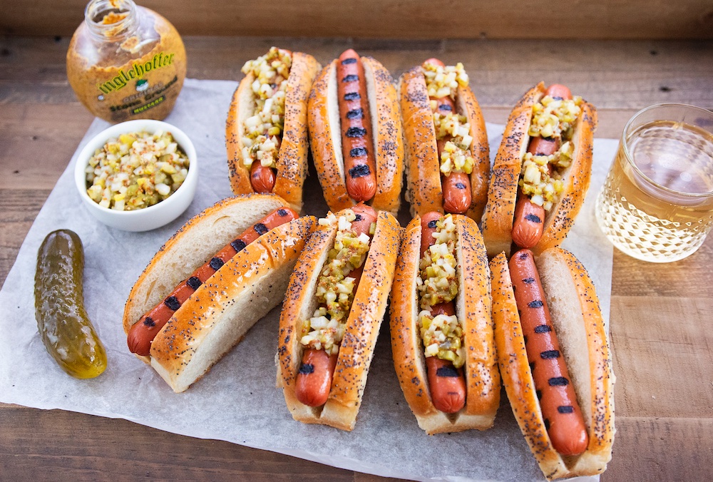 Hot Dogs with Onion & Stone Ground Mustard Relish - The Carrot Seed Kitchen  Co